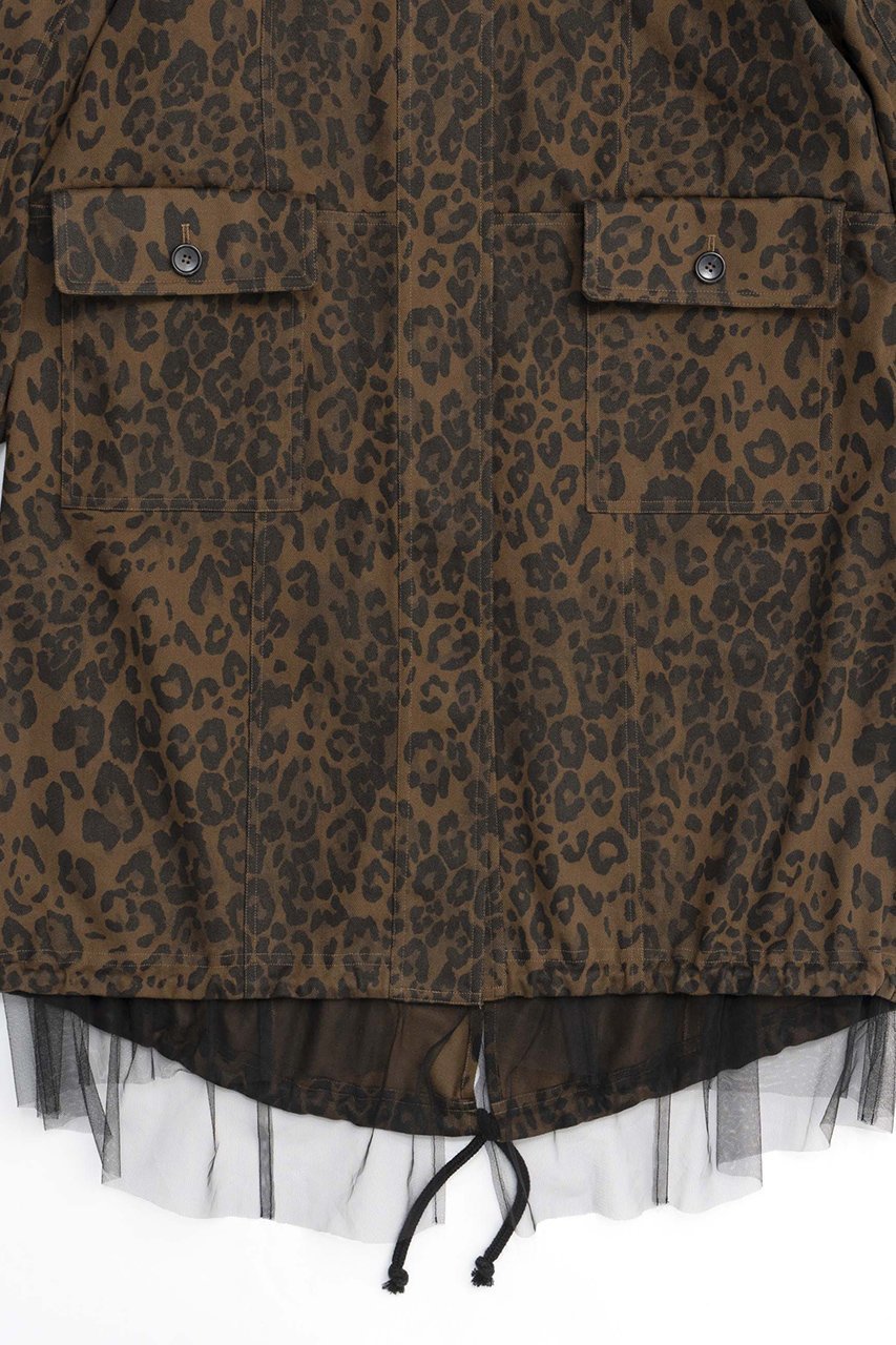 【メゾンスペシャル/MAISON SPECIAL】のReversible Leopard Tulle Mod Coat/リバーシブルレオパードチュールモッズコート 人気、トレンドファッション・服の通販 founy(ファニー) 　ファッション　Fashion　レディースファッション　Fashion for Women　アウター　Coat / Outerwear Collection　コート・ロングコート・ピーコート　Long Coats, Peacoats & More　モッズコート・ミリタリー風アウター　Mods & Field Coats　アニマル　Animal Print　チュール　Tulip, Tulip Motif　トレンド　Trend, Trending Now　ドッキング　Docking, Mixed Material　ミリタリー　Military, Army Style　モッズコート　Mods Coat, Military Parka　リバーシブル　Reversible, Two-Sided　レオパード　Leopard, Animal Print　ロング　Long, Long-Length　other-3|ID: prp329100004047342 ipo3291000000032948234