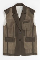 【メゾンスペシャル/MAISON SPECIAL】のSee-through Gilet/シースルージレ CML(キャメル)|ID:prp329100004047346