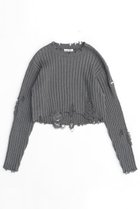 【メゾンスペシャル/MAISON SPECIAL】のSlab Distressed Effect Knitwear/スラブダメージニット GRY(グレー)|ID:prp329100004047347