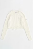 【メゾンスペシャル/MAISON SPECIAL】のSlab Distressed Effect Knitwear/スラブダメージニット WHT(ホワイト)|ID:prp329100004047347