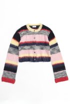 【メゾンスペシャル/MAISON SPECIAL】のMulti Border Short Length Knit Cardigan/マルチボーダーショートニットカーディガン PNK(ピンク)|ID: prp329100004047368 ipo3291000000036007564