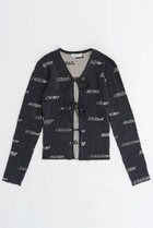 【メゾンスペシャル/MAISON SPECIAL】のLogo Jacquard Velor Rib Cardigan/ロゴジャガードベロアリブカーディガン C.GRY(チャコールグレー)|ID: prp329100004047370 ipo3291000000032937162