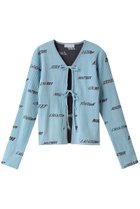 【メゾンスペシャル/MAISON SPECIAL】のLogo Jacquard Velor Rib Cardigan/ロゴジャガードベロアリブカーディガン BLU(ブルー)|ID: prp329100004047370 ipo3291000000032937169