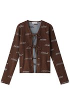 【メゾンスペシャル/MAISON SPECIAL】のLogo Jacquard Velor Rib Cardigan/ロゴジャガードベロアリブカーディガン BRN(ブラウン)|ID: prp329100004047370 ipo3291000000032937178
