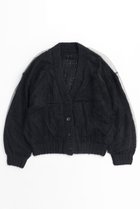 【メゾンスペシャル/MAISON SPECIAL】のTulle Layered Low Gauge Reversible Knit Cardigan/チュールレイヤーローゲージリバーシブルニットカーディガン BLK(ブラック)|ID: prp329100004047371 ipo3291000000027113488