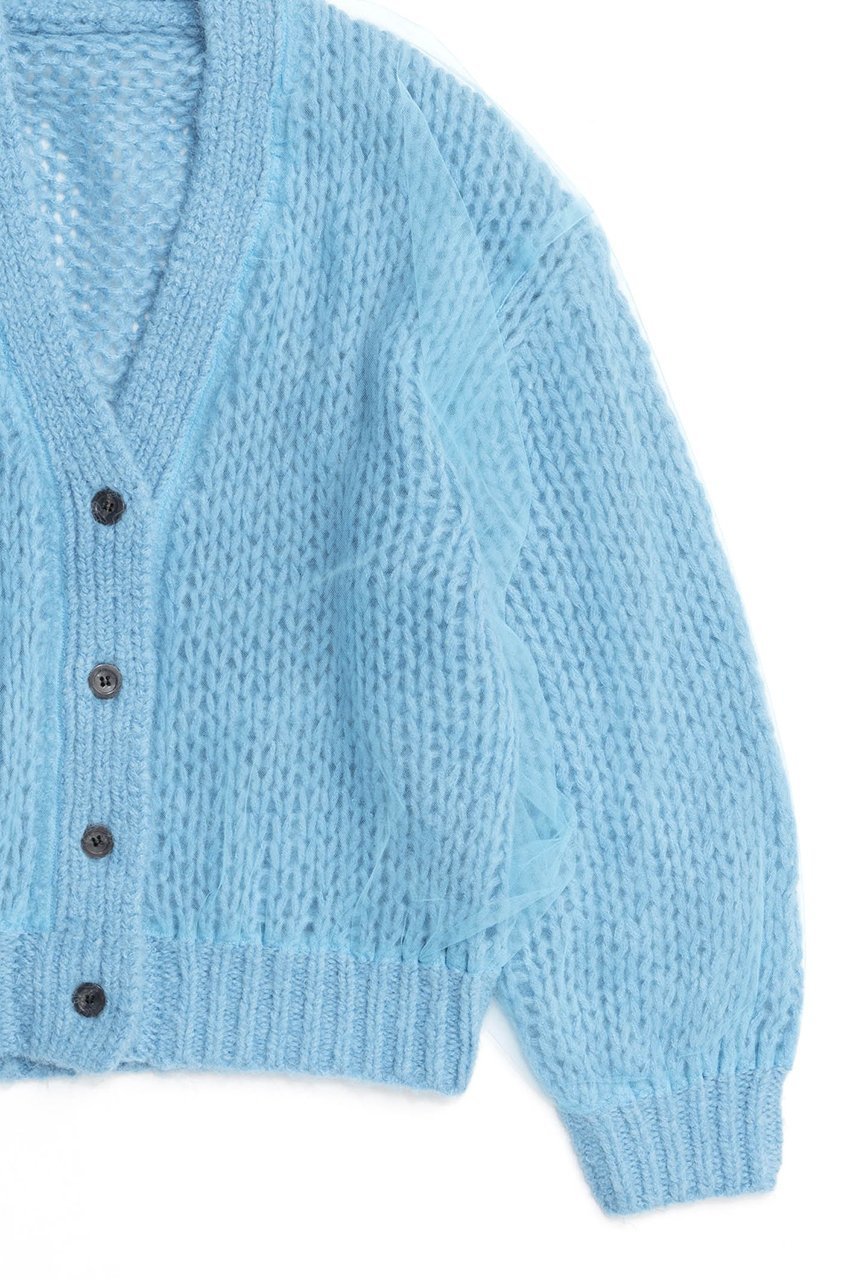 【メゾンスペシャル/MAISON SPECIAL】のTulle Layered Low Gauge Reversible Knit Cardigan/チュールレイヤーローゲージリバーシブルニットカーディガン 人気、トレンドファッション・服の通販 founy(ファニー) 　ファッション　Fashion　レディースファッション　Fashion for Women　トップス・カットソー　Cut & Sew Tops　ニット　Knit Tops & Sweaters　カーディガン・羽織り　Layered Style Cardigans　カーディガン　Cardigan, Knitwear　ギャザー　Gathered, Ruffled　チュール　Tulip, Tulip Motif　手編み　Hand-Knitted, Handmade Knit　フェミニン　Feminine, Girly　リバーシブル　Reversible, Two-Sided　other-4|ID: prp329100004047371 ipo3291000000032914823