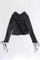 【メゾンスペシャル/MAISON SPECIAL】のLace Docking Frill Cardigan/レースドッキングフリルカーデ C.GRY(チャコールグレー)|ID: prp329100004047373 ipo3291000000036098572