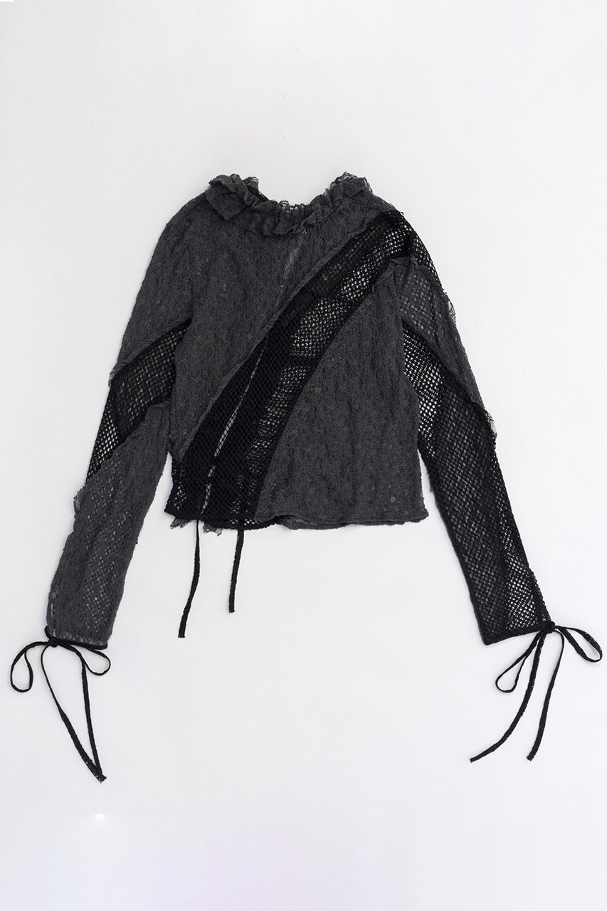 【メゾンスペシャル/MAISON SPECIAL】のLace Docking Frill Cardigan/レースドッキングフリルカーデ 人気、トレンドファッション・服の通販 founy(ファニー) 　ファッション　Fashion　レディースファッション　Fashion for Women　トップス・カットソー　Cut & Sew Tops　ニット　Knit Tops & Sweaters　カーディガン・羽織り　Layered Style Cardigans　インナー　Innerwear　カーディガン　Cardigan, Knitwear　コンパクト　Compact, Small Size　ドッキング　Docking, Mixed Material　バランス　Balance, Style Balance　フリル　Frill, Ruffle　メッシュ　Mesh, Net Fabric　レース　Lace, Lace Fabric　ロング　Long, Long-Length　羽織　Haori, Light Jacket　other-5|ID: prp329100004047373 ipo3291000000036896510