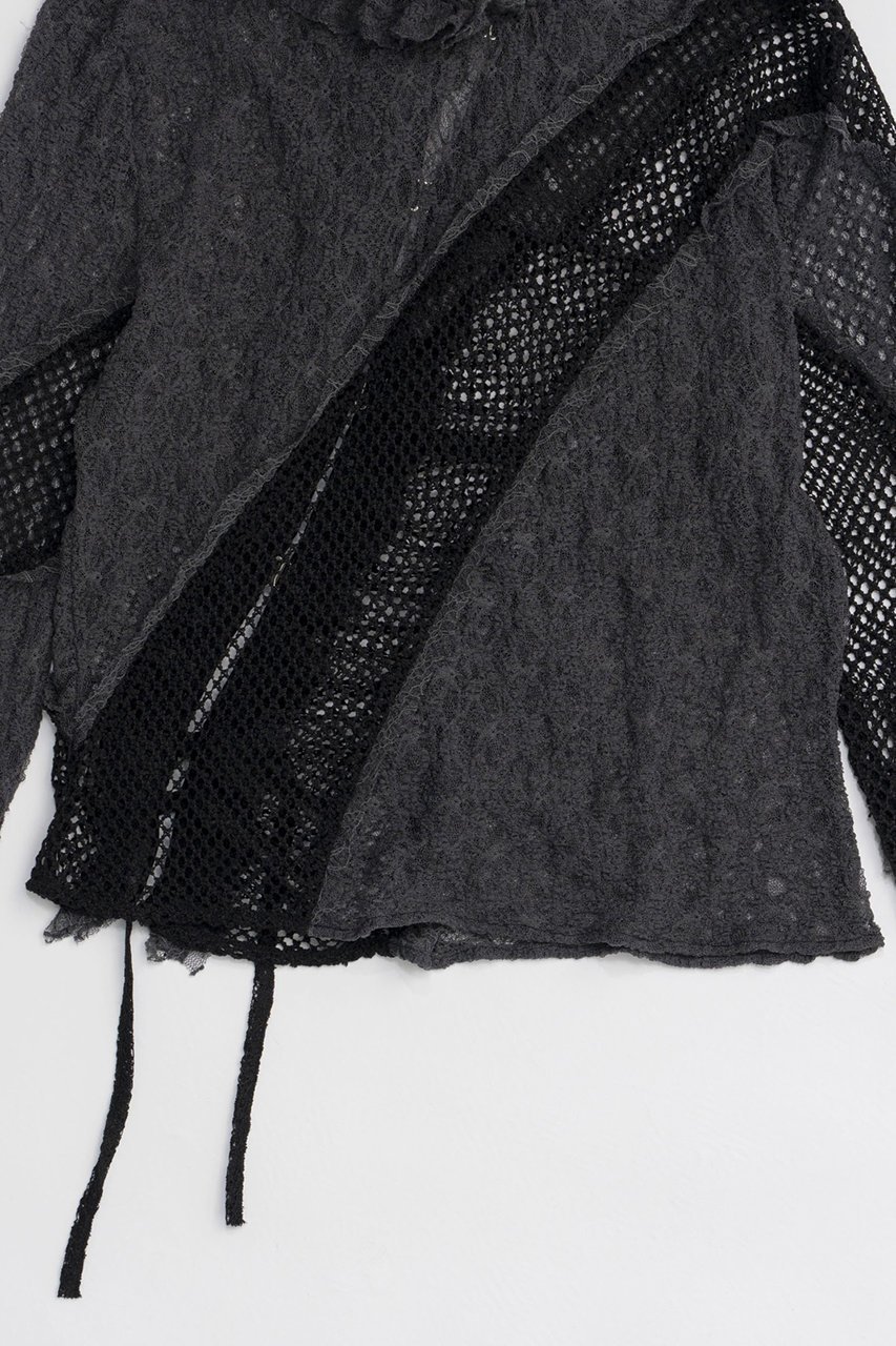 【メゾンスペシャル/MAISON SPECIAL】のLace Docking Frill Cardigan/レースドッキングフリルカーデ 人気、トレンドファッション・服の通販 founy(ファニー) 　ファッション　Fashion　レディースファッション　Fashion for Women　トップス・カットソー　Cut & Sew Tops　ニット　Knit Tops & Sweaters　カーディガン・羽織り　Layered Style Cardigans　インナー　Innerwear　カーディガン　Cardigan, Knitwear　コンパクト　Compact, Small Size　ドッキング　Docking, Mixed Material　バランス　Balance, Style Balance　フリル　Frill, Ruffle　メッシュ　Mesh, Net Fabric　レース　Lace, Lace Fabric　ロング　Long, Long-Length　羽織　Haori, Light Jacket　other-7|ID: prp329100004047373 ipo3291000000036896512