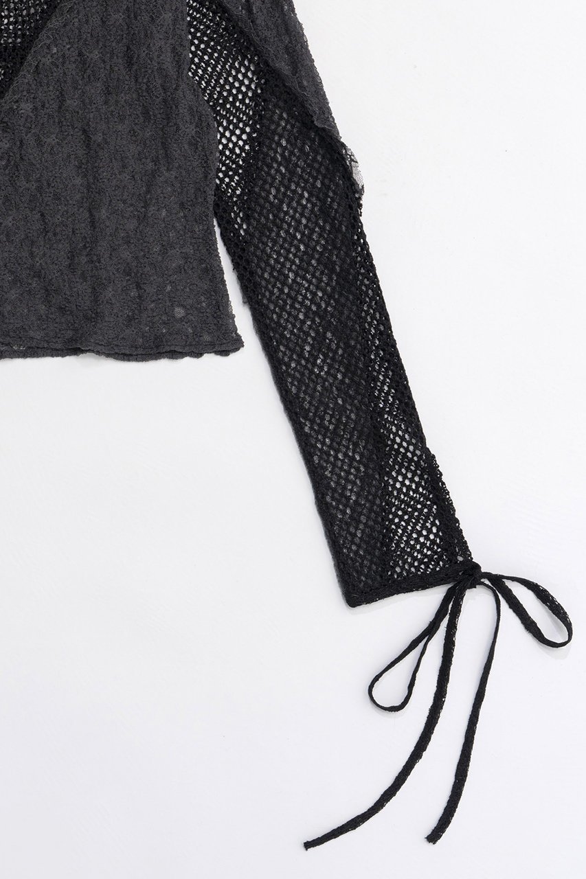 【メゾンスペシャル/MAISON SPECIAL】のLace Docking Frill Cardigan/レースドッキングフリルカーデ 人気、トレンドファッション・服の通販 founy(ファニー) 　ファッション　Fashion　レディースファッション　Fashion for Women　トップス・カットソー　Cut & Sew Tops　ニット　Knit Tops & Sweaters　カーディガン・羽織り　Layered Style Cardigans　インナー　Innerwear　カーディガン　Cardigan, Knitwear　コンパクト　Compact, Small Size　ドッキング　Docking, Mixed Material　バランス　Balance, Style Balance　フリル　Frill, Ruffle　メッシュ　Mesh, Net Fabric　レース　Lace, Lace Fabric　ロング　Long, Long-Length　羽織　Haori, Light Jacket　other-8|ID: prp329100004047373 ipo3291000000036896513