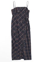 【メゾンスペシャル/MAISON SPECIAL】のButton Slit Checkered Camisole Maxidresses/ボタンスリットチェックキャミワンピース 人気、トレンドファッション・服の通販 founy(ファニー) ファッション Fashion レディースファッション WOMEN ワンピース Dress ドレス Party Dresses キャミワンピース No Sleeve Dresses チュニック Tunic インナー Inner ガーリー Girly スリット Slit チェック Check チュニック Tunic ドレープ Drape フリル Frills レース Race ロング Long A/W・秋冬 Aw・Autumn/Winter・Fw・Fall-Winter 再入荷 Restock/Back In Stock/Re Arrival おすすめ Recommend thumbnail NVY(ネイビー)|ID: prp329100004047382 ipo3291000000027113530