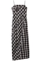 【メゾンスペシャル/MAISON SPECIAL】のButton Slit Checkered Camisole Maxidresses/ボタンスリットチェックキャミワンピース BLK(ブラック)|ID: prp329100004047382 ipo3291000000036778426