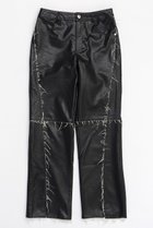 【メゾンスペシャル/MAISON SPECIAL】のVegan Leather Cut Off Pants/ヴィーガンレザーカットオフパンツ BLK(ブラック)|ID:prp329100004047389