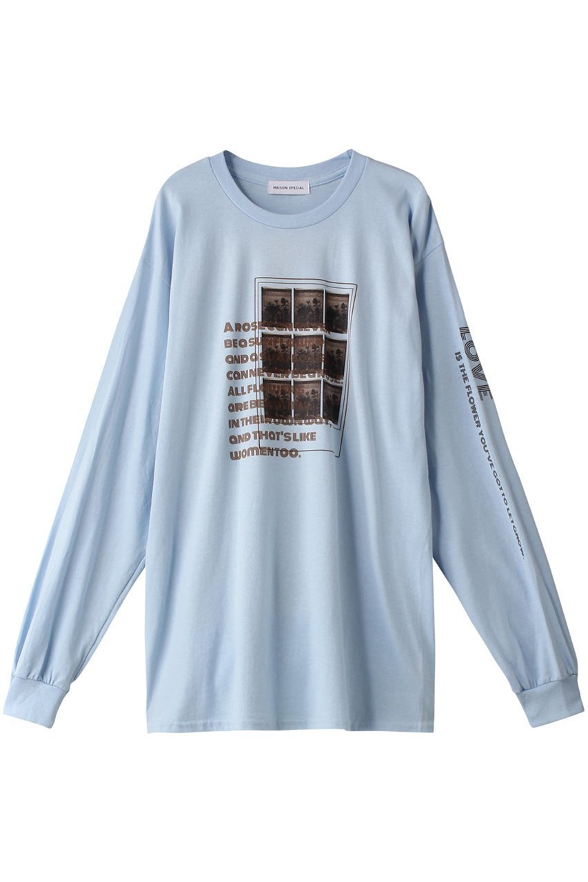 【メゾンスペシャル/MAISON SPECIAL】のKITCHENFLOWER Long Sleeve T-shirt/KITCHENFLOWERロンTEE インテリア・キッズ・メンズ・レディースファッション・服の通販 founy(ファニー) 　ファッション　Fashion　レディースファッション　Fashion for Women　トップス・カットソー　Cut & Sew Tops　シャツ・ブラウス・オフィスカジュアル　Elegant Blouses & Button-Ups　ロングTシャツ・Tシャツ　Longline T-Shirts & Tees　カットソー・ベーシックTシャツ　Cut-and-Sewn Tops / Stretch Tees & Basics　ウォッシャブル　Machine Washable　グラフィック　Graphic, Graphic Design　スリーブ　Sleeve, Long Sleeve / Short Sleeve　プリント　Print, Printed Pattern　ロング　Long, Long-Length　BLU(ブルー)|ID: prp329100004047392 ipo3291000000032893939
