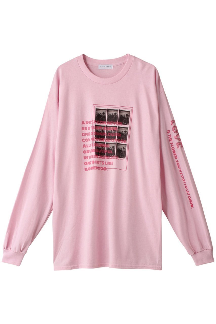 【メゾンスペシャル/MAISON SPECIAL】のKITCHENFLOWER Long Sleeve T-shirt/KITCHENFLOWERロンTEE インテリア・キッズ・メンズ・レディースファッション・服の通販 founy(ファニー) 　ファッション　Fashion　レディースファッション　Fashion for Women　トップス・カットソー　Cut & Sew Tops　シャツ・ブラウス・オフィスカジュアル　Elegant Blouses & Button-Ups　ロングTシャツ・Tシャツ　Longline T-Shirts & Tees　カットソー・ベーシックTシャツ　Cut-and-Sewn Tops / Stretch Tees & Basics　ウォッシャブル　Machine Washable　グラフィック　Graphic, Graphic Design　スリーブ　Sleeve, Long Sleeve / Short Sleeve　プリント　Print, Printed Pattern　ロング　Long, Long-Length　PNK(ピンク)|ID: prp329100004047392 ipo3291000000032893943