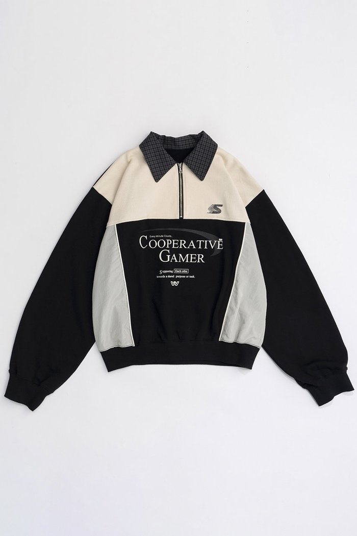 【メゾンスペシャル/MAISON SPECIAL】のCompany Print Half Zip Sweatshirt/カンパニーハーフジップスウェット インテリア・キッズ・メンズ・レディースファッション・服の通販 founy(ファニー) https://founy.com/ ファッション Fashion レディースファッション WOMEN トップス・カットソー Tops/Tshirt シャツ/ブラウス Shirts/Blouses パーカ Sweats ロング / Tシャツ T-Shirts スウェット Sweat カットソー Cut and Sewn 鹿の子 Pique ジップ Zip スタイリッシュ Stylish スポーティ Sporty タフタ Taffeta チェック Check トレンド Trend ミックス Mix リラックス Relax |ID: prp329100004047394 ipo3291000000027113571