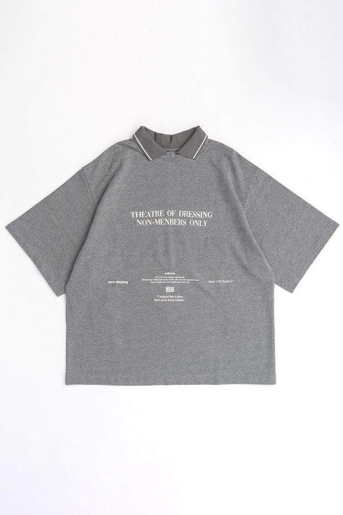 【メゾンスペシャル/MAISON SPECIAL】のFlocky Print Polo Color Theater T-shirt/フロッキープリントポロカラーシアターTEE インテリア・キッズ・メンズ・レディースファッション・服の通販 founy(ファニー) https://founy.com/ ファッション Fashion レディースファッション Fashion for Women トップス・カットソー Cut & Sew Tops シャツ・ブラウス・オフィスカジュアル Elegant Blouses & Button-Ups ロングTシャツ・Tシャツ Longline T-Shirts & Tees カットソー・ベーシックTシャツ Cut-and-Sewn Tops / Stretch Tees & Basics おすすめ Recommended / Our Picks インナー Innerwear カットソー Cut and Sewn Top ショート Short, Short Length スリーブ Sleeve, Long Sleeve / Short Sleeve プリント Print, Printed Pattern ポロシャツ Polo Shirt, Collared Tee |ID: prp329100004047395 ipo3291000000032896616