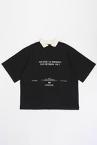 【メゾンスペシャル/MAISON SPECIAL】のFlocky Print Polo Color Theater T-shirt/フロッキープリントポロカラーシアターTEE BLK(ブラック)|ID: prp329100004047395 ipo3291000000032896622