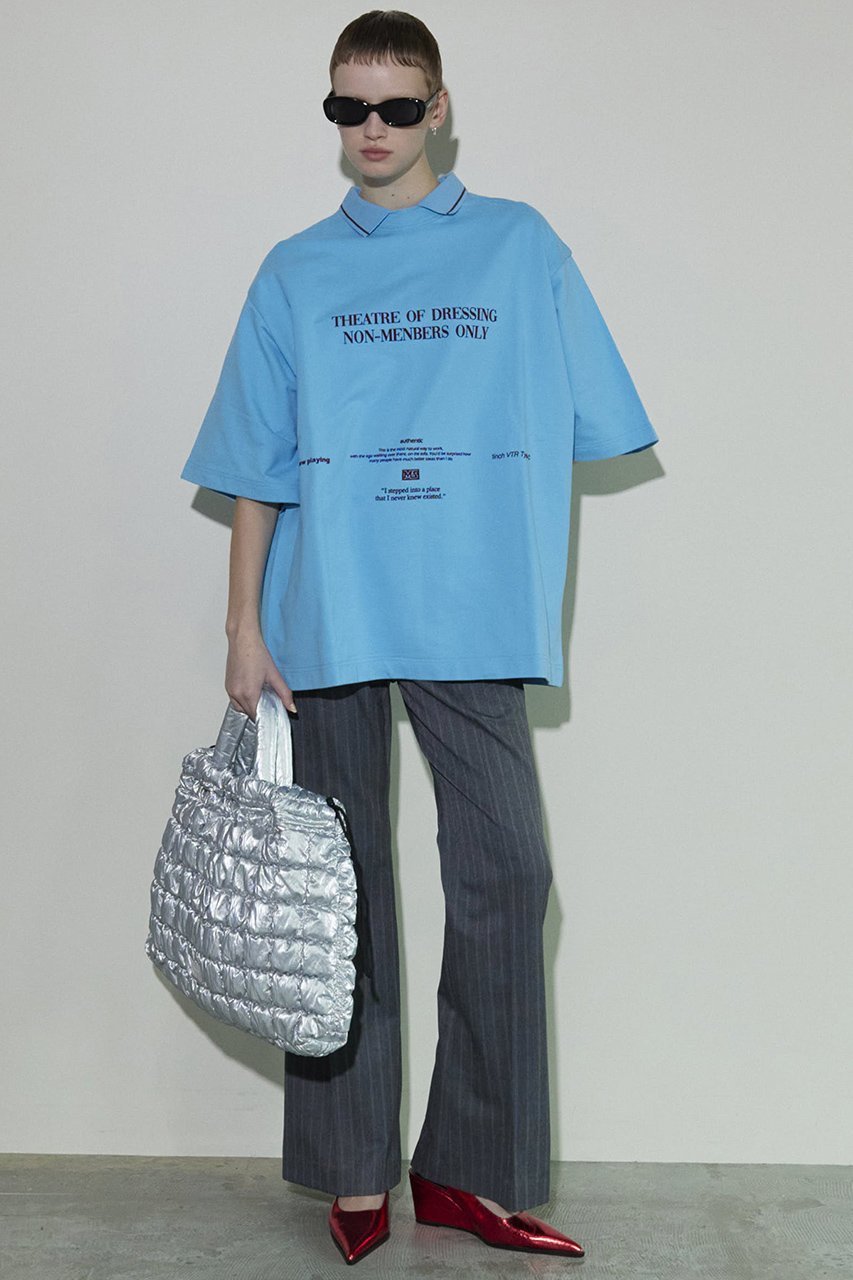 【メゾンスペシャル/MAISON SPECIAL】のFlocky Print Polo Color Theater T-shirt/フロッキープリントポロカラーシアターTEE 人気、トレンドファッション・服の通販 founy(ファニー) 　ファッション　Fashion　レディースファッション　Fashion for Women　トップス・カットソー　Cut & Sew Tops　シャツ・ブラウス・オフィスカジュアル　Elegant Blouses & Button-Ups　ロングTシャツ・Tシャツ　Longline T-Shirts & Tees　カットソー・ベーシックTシャツ　Cut-and-Sewn Tops / Stretch Tees & Basics　おすすめ　Recommended / Our Picks　インナー　Innerwear　カットソー　Cut and Sewn Top　ショート　Short, Short Length　スリーブ　Sleeve, Long Sleeve / Short Sleeve　プリント　Print, Printed Pattern　ポロシャツ　Polo Shirt, Collared Tee　other-8|ID: prp329100004047395 ipo3291000000032896647