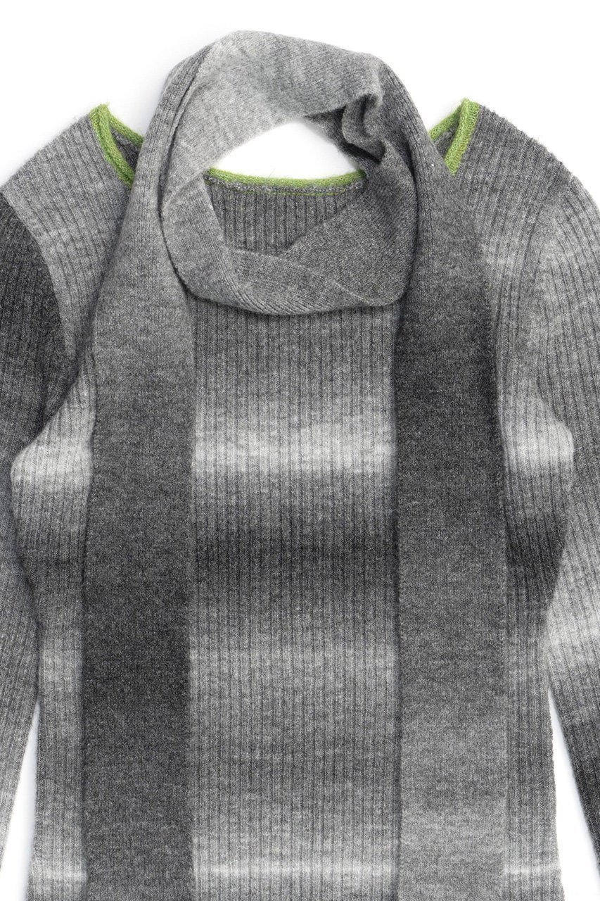 【メゾンスペシャル/MAISON SPECIAL】のWith Muffler Gradient Knit Tops/マフラー付キグラデーションニットトップス 人気、トレンドファッション・服の通販 founy(ファニー) 　ファッション　Fashion　レディースファッション　Fashion for Women　トップス・カットソー　Cut & Sew Tops　ニット　Knit Tops & Sweaters　カジュアルプルオーバー・ニットトップス　Pullovers & Knit Tops / Casual Pullovers　マフラー・スヌード / 冬小物の定番　Scarves & Mufflers　カラフル　Colorful Design　グラデーション　Gradient, Ombre　シンプル　Simple, Minimal　デコルテ　Décolleté, Neckline　マフラー　Scarf, Muffler　A/W・秋冬　Autumn/Winter　other-2|ID: prp329100004047396 ipo3291000000032936586
