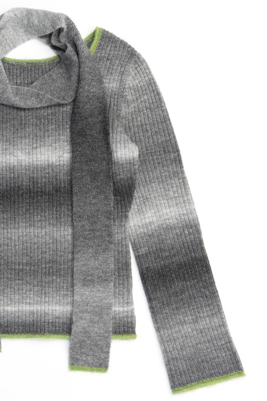 【メゾンスペシャル/MAISON SPECIAL】のWith Muffler Gradient Knit Tops/マフラー付キグラデーションニットトップス 人気、トレンドファッション・服の通販 founy(ファニー) 　ファッション　Fashion　レディースファッション　Fashion for Women　トップス・カットソー　Cut & Sew Tops　ニット　Knit Tops & Sweaters　カジュアルプルオーバー・ニットトップス　Pullovers & Knit Tops / Casual Pullovers　マフラー・スヌード / 冬小物の定番　Scarves & Mufflers　カラフル　Colorful Design　グラデーション　Gradient, Ombre　シンプル　Simple, Minimal　デコルテ　Décolleté, Neckline　マフラー　Scarf, Muffler　A/W・秋冬　Autumn/Winter　other-3|ID: prp329100004047396 ipo3291000000032936599