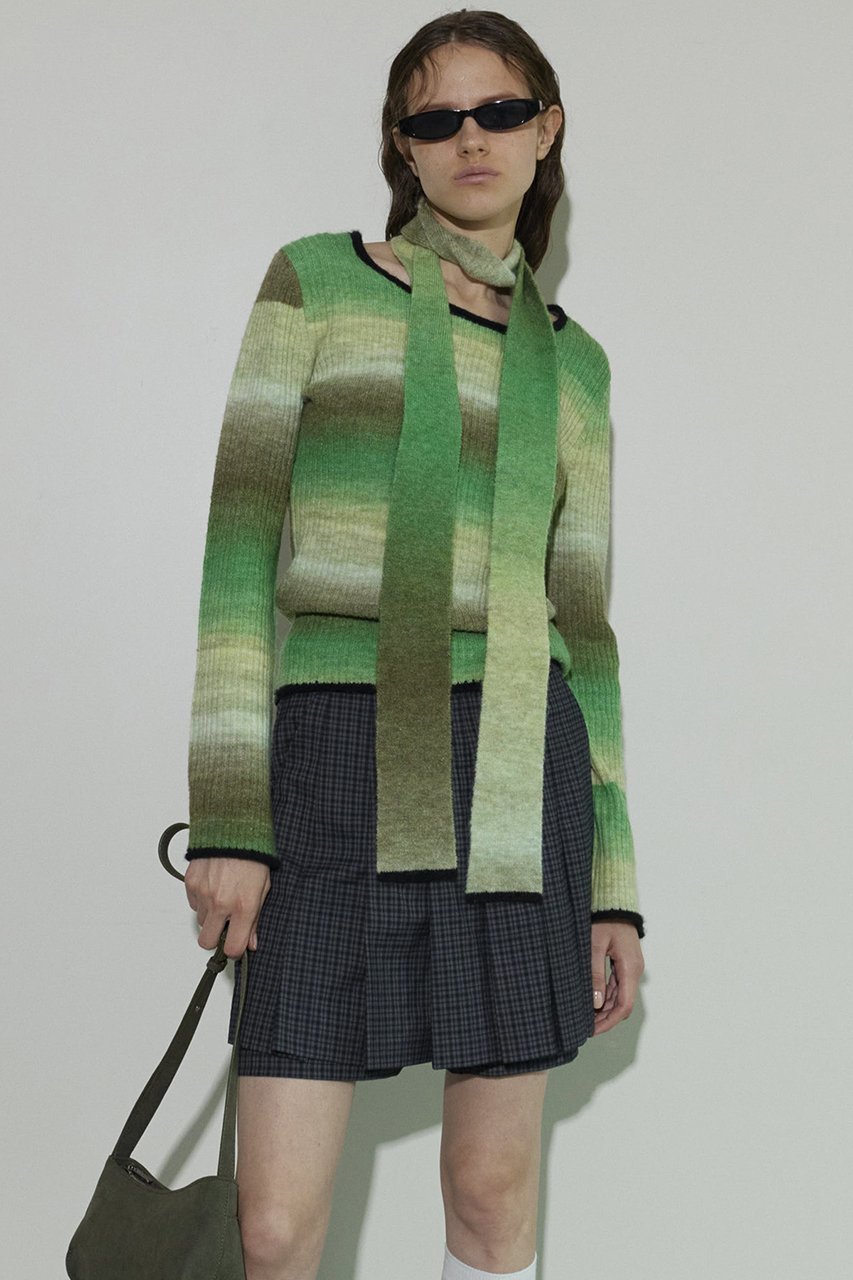 【メゾンスペシャル/MAISON SPECIAL】のWith Muffler Gradient Knit Tops/マフラー付キグラデーションニットトップス 人気、トレンドファッション・服の通販 founy(ファニー) 　ファッション　Fashion　レディースファッション　Fashion for Women　トップス・カットソー　Cut & Sew Tops　ニット　Knit Tops & Sweaters　カジュアルプルオーバー・ニットトップス　Pullovers & Knit Tops / Casual Pullovers　マフラー・スヌード / 冬小物の定番　Scarves & Mufflers　カラフル　Colorful Design　グラデーション　Gradient, Ombre　シンプル　Simple, Minimal　デコルテ　Décolleté, Neckline　マフラー　Scarf, Muffler　A/W・秋冬　Autumn/Winter　other-6|ID: prp329100004047396 ipo3291000000032936629