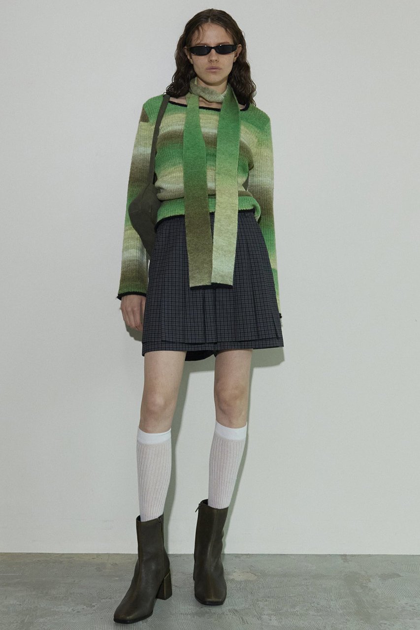 【メゾンスペシャル/MAISON SPECIAL】のWith Muffler Gradient Knit Tops/マフラー付キグラデーションニットトップス 人気、トレンドファッション・服の通販 founy(ファニー) 　ファッション　Fashion　レディースファッション　Fashion for Women　トップス・カットソー　Cut & Sew Tops　ニット　Knit Tops & Sweaters　カジュアルプルオーバー・ニットトップス　Pullovers & Knit Tops / Casual Pullovers　マフラー・スヌード / 冬小物の定番　Scarves & Mufflers　カラフル　Colorful Design　グラデーション　Gradient, Ombre　シンプル　Simple, Minimal　デコルテ　Décolleté, Neckline　マフラー　Scarf, Muffler　A/W・秋冬　Autumn/Winter　other-7|ID: prp329100004047396 ipo3291000000032936640