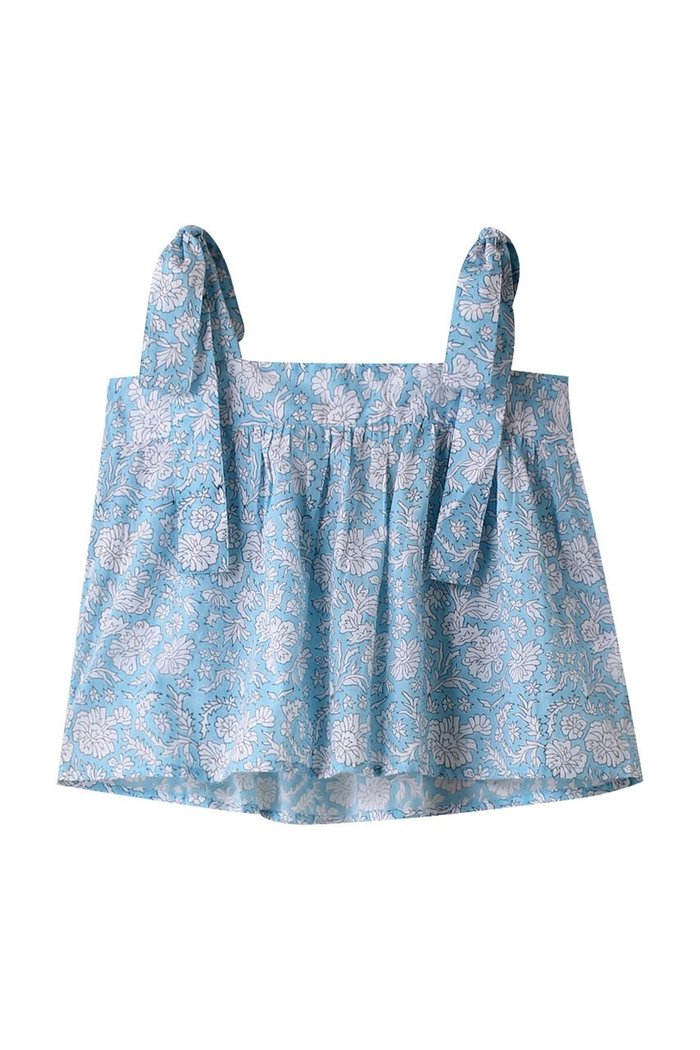 【エスゼット ブロックプリント/SZ Blockprints】のEMMA TANK NILA リボンショルダーブラウス インテリア・キッズ・メンズ・レディースファッション・服の通販 founy(ファニー) https://founy.com/ ファッション Fashion レディースファッション Fashion for Women トップス・カットソー Cut & Sew Tops キャミソール&ノースリーブ Camisoles & Sleeveless Tops シャツ・ブラウス・オフィスカジュアル Elegant Blouses & Button-Ups ショルダー Shoulder, Shoulder Strap ノースリーブ Sleeveless, No-Sleeve リゾート Resort, Vacation Style リボン Ribbon, Bow 夏 Summer 軽量 Lightweight, Ultra Light |ID: prp329100004047402 ipo3291000000032905486