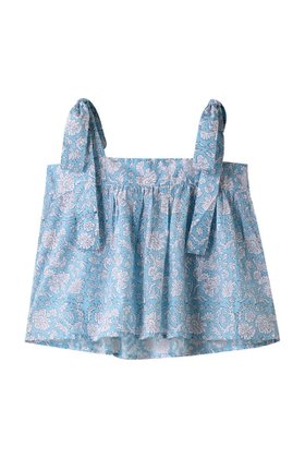 【エスゼット ブロックプリント/SZ Blockprints】のEMMA TANK NILA リボンショルダーブラウス 人気、トレンドファッション・服の通販 founy(ファニー) ファッション Fashion レディースファッション Fashion for Women トップス・カットソー Cut & Sew Tops キャミソール&ノースリーブ Camisoles & Sleeveless Tops シャツ・ブラウス・オフィスカジュアル Elegant Blouses & Button-Ups ショルダー Shoulder, Shoulder Strap ノースリーブ Sleeveless, No-Sleeve リゾート Resort, Vacation Style リボン Ribbon, Bow 夏 Summer 軽量 Lightweight, Ultra Light |ID:prp329100004047402
