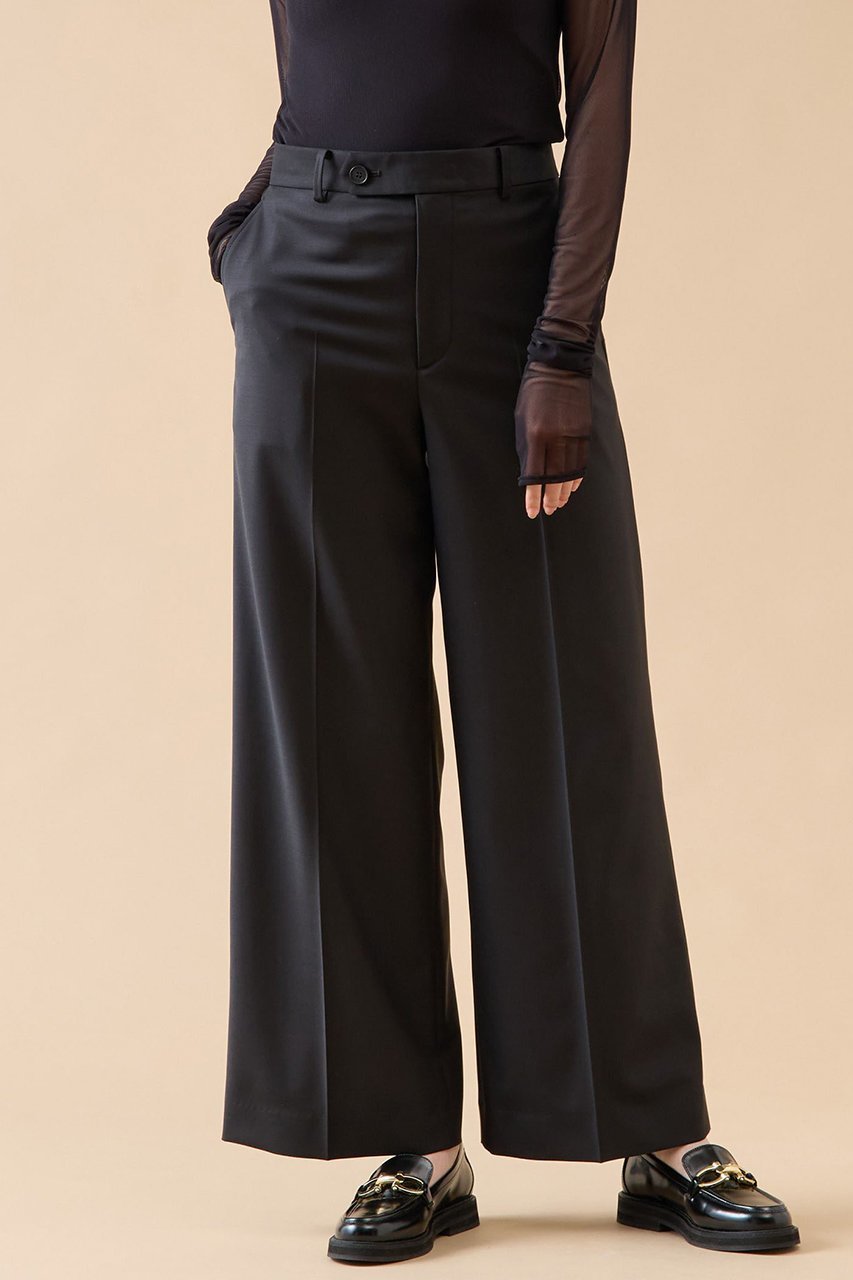 【マルティニーク/martinique】のESSENTIAL ワイドパンツ(セットアップ可) インテリア・キッズ・メンズ・レディースファッション・服の通販 founy(ファニー) 　ファッション　Fashion　レディースファッション　Fashion for Women　セットアップ　Matching Sets　レディースパンツ・ボトムス　Pants & Trousers / Bottoms　パンツ　Pants & Trousers　ジャケット　Jacket, Outerwear　ストレッチ　Stretch, Stretchy Fabric　スニーカー　Sneakers, Trainers　セットアップ　Set-Up, Coordinated Outfit　センター　Center, Center Line　ドレープ　Drape, Draping Fabric　ワイド　Wide, Wide Fit　おすすめ　Recommended / Our Picks　ブラック|ID: prp329100004047446 ipo3291000000035498570