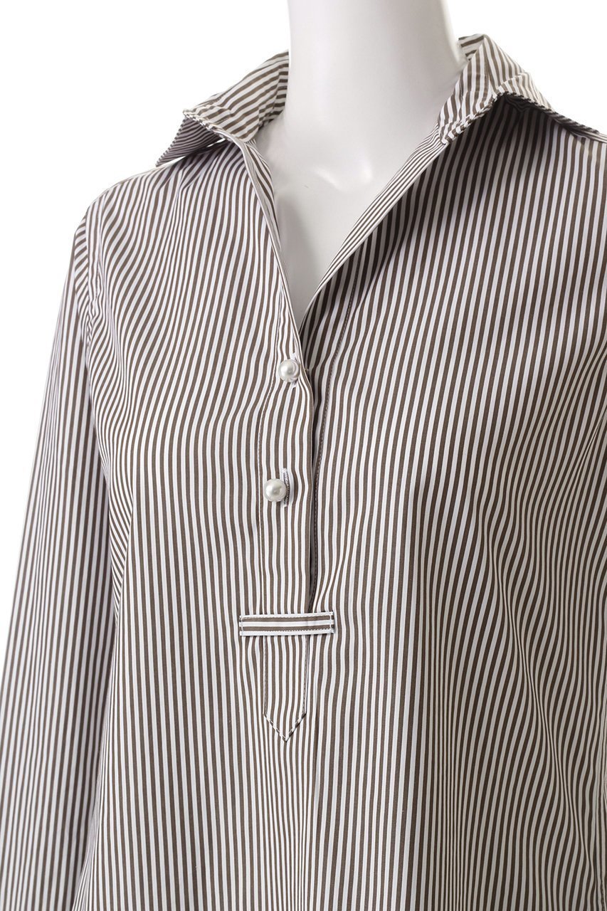【マルティニーク/martinique】のパールスキッパー 人気、トレンドファッション・服の通販 founy(ファニー) 　ファッション　Fashion　レディースファッション　Fashion for Women　トップス・カットソー　Cut & Sew Tops　シャツ・ブラウス・オフィスカジュアル　Elegant Blouses & Button-Ups　おすすめ　Recommended / Our Picks　イタリア　Italy　スキッパー　Skipper, Open Collar　ストレッチ　Stretch, Stretchy Fabric　スリーブ　Sleeve, Long Sleeve / Short Sleeve　バランス　Balance, Style Balance　パール　Pearl, Pearl Accent　マニッシュ　Mannish, Boyish　ロング　Long, Long-Length　今季　This Season, Current Season　定番　Standard, Basic Item　無地　Plain, Solid Color　秋　Autumn　other-5|ID: prp329100004047449 ipo3291000000032891439