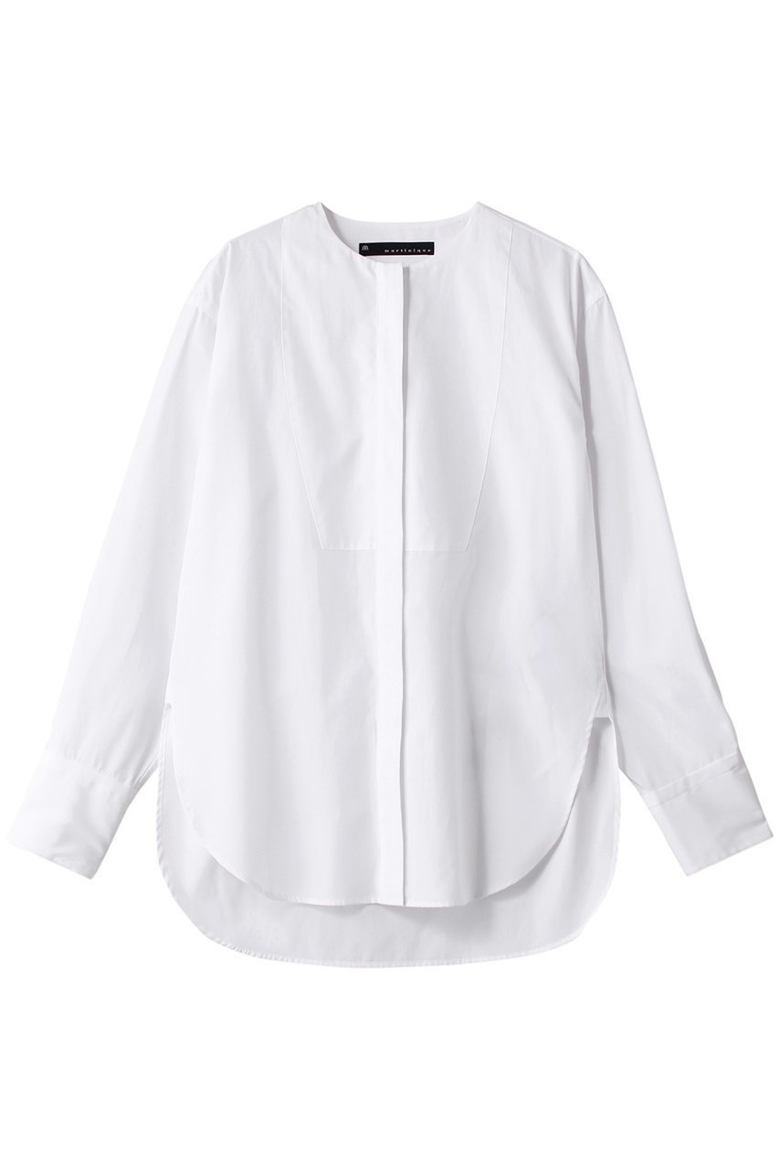 【マルティニーク/martinique】のESSENTIALタキシードシャツ インテリア・キッズ・メンズ・レディースファッション・服の通販 founy(ファニー) 　ファッション　Fashion　レディースファッション　Fashion for Women　トップス・カットソー　Cut & Sew Tops　シャツ・ブラウス・オフィスカジュアル　Elegant Blouses & Button-Ups　おすすめ　Recommended / Our Picks　ジャケット　Jacket, Outerwear　スタンダード　Standard, Basic　スリーブ　Sleeve, Long Sleeve / Short Sleeve　デニム　Denim, Jeans Material　モダン　Modern, Contemporary　ロング　Long, Long-Length　ヴィンテージ　Vintage Style　ホワイト|ID: prp329100004047453 ipo3291000000032886070