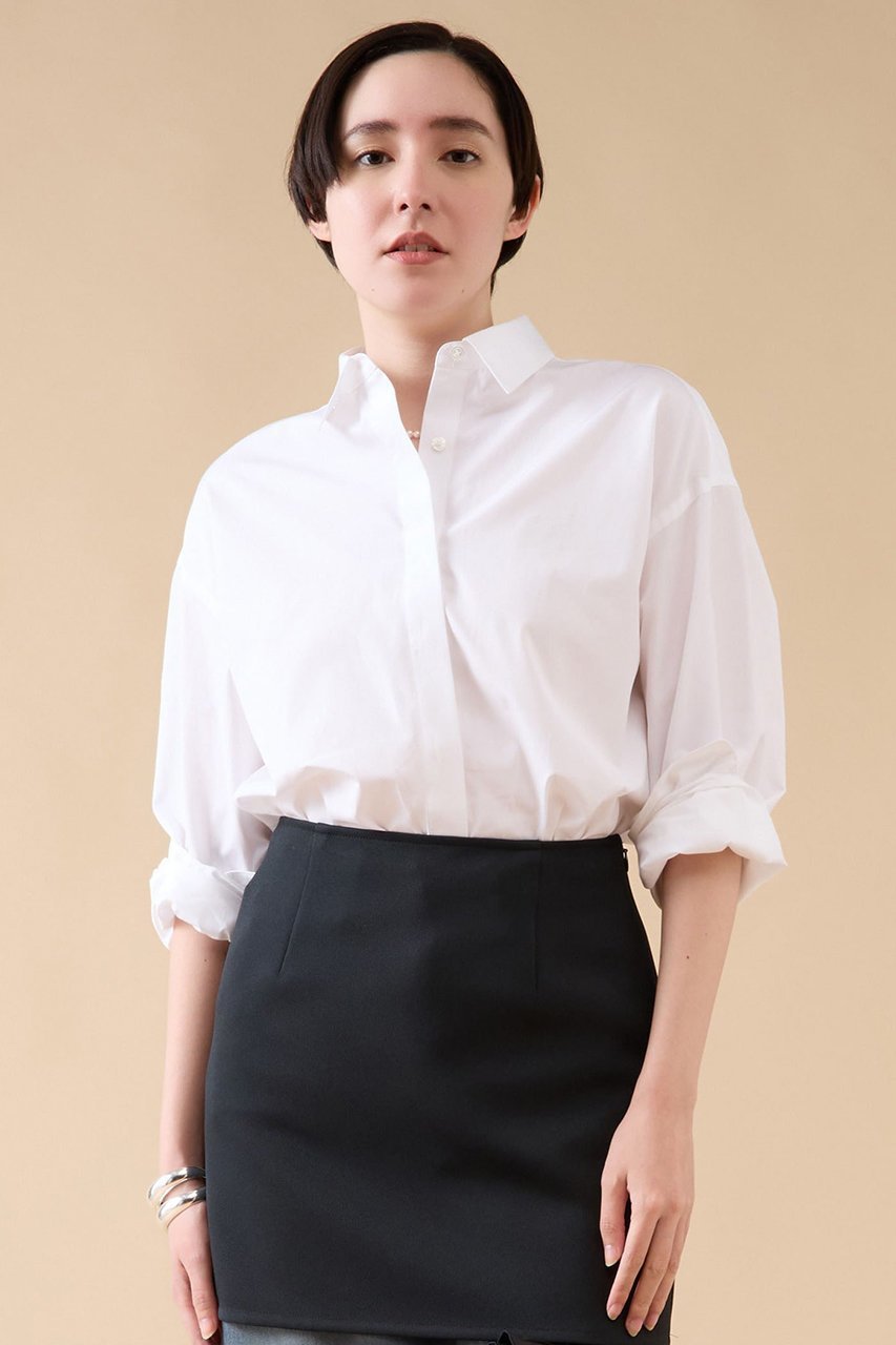 【マルティニーク/martinique】のESSENTIALスタンダードシャツ 人気、トレンドファッション・服の通販 founy(ファニー) 　ファッション　Fashion　レディースファッション　Fashion for Women　トップス・カットソー　Cut & Sew Tops　シャツ・ブラウス・オフィスカジュアル　Elegant Blouses & Button-Ups　おすすめ　Recommended / Our Picks　スタンダード　Standard, Basic　スリーブ　Sleeve, Long Sleeve / Short Sleeve　タイトスカート　Pencil Skirt, Tight Skirt　フォルム　Silhouette, Form　ベーシック　Basic, Essential　ロング　Long, Long-Length　 other-1|ID: prp329100004047454 ipo3291000000035830125