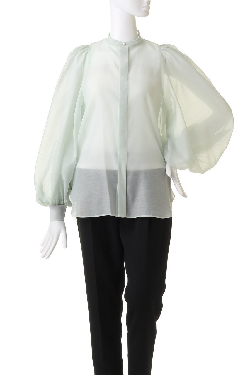 【ヒューエルミュージアム/hueLe Museum】の【STUMBLY】シアーオーガンジーブラウス 人気、トレンドファッション・服の通販 founy(ファニー) ファッション Fashion レディースファッション Fashion for Women トップス・カットソー Cut & Sew Tops シャツ・ブラウス・オフィスカジュアル Elegant Blouses & Button-Ups ギャザー Gathered, Ruffled ショルダー Shoulder, Shoulder Strap スリーブ Sleeve, Long Sleeve / Short Sleeve フェミニン Feminine, Girly ボトルネック Bottle Neck, Mock Neck ロング Long, Long-Length other-2|ID: prp329100004048722 ipo3291000000036880349