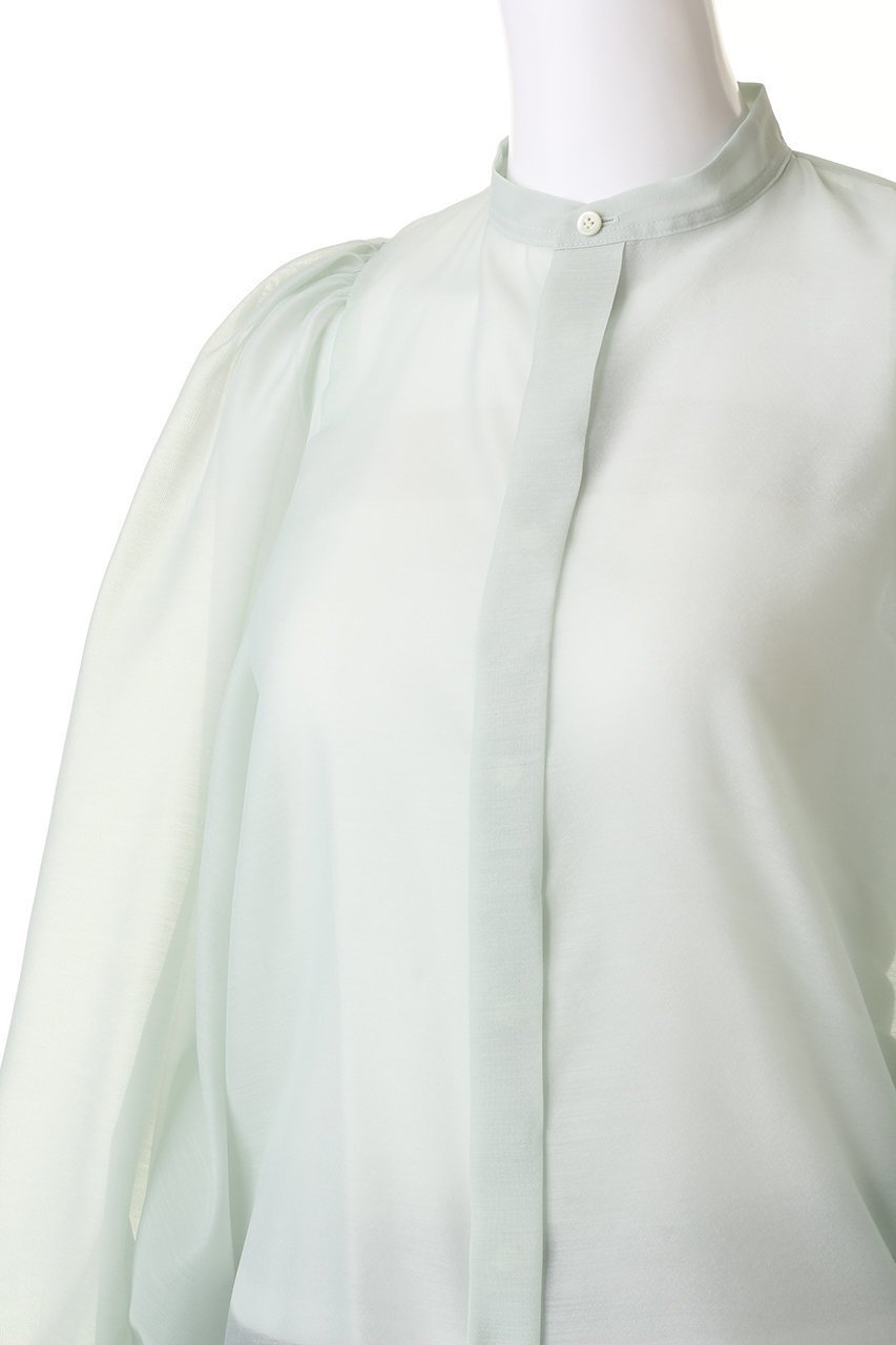 【ヒューエルミュージアム/hueLe Museum】の【STUMBLY】シアーオーガンジーブラウス 人気、トレンドファッション・服の通販 founy(ファニー) ファッション Fashion レディースファッション Fashion for Women トップス・カットソー Cut & Sew Tops シャツ・ブラウス・オフィスカジュアル Elegant Blouses & Button-Ups ギャザー Gathered, Ruffled ショルダー Shoulder, Shoulder Strap スリーブ Sleeve, Long Sleeve / Short Sleeve フェミニン Feminine, Girly ボトルネック Bottle Neck, Mock Neck ロング Long, Long-Length other-5|ID: prp329100004048722 ipo3291000000036880352