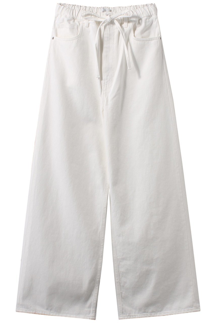 【ジェイドット/j.】のソフトデニムドローコードパンツ インテリア・キッズ・メンズ・レディースファッション・服の通販 founy(ファウニー) 　ファッション　Fashion　レディースファッション　Fashion for Women　パンツ　Pants & Trousers　ジーンズ　Jeans, Denim Pants　フェミニン　Feminine, Girly　リラックス　Relax, Relaxed Fit　ワイド　Wide, Wide Fit　ホワイト|ID: prp329100004048788 ipo3291000000036575834