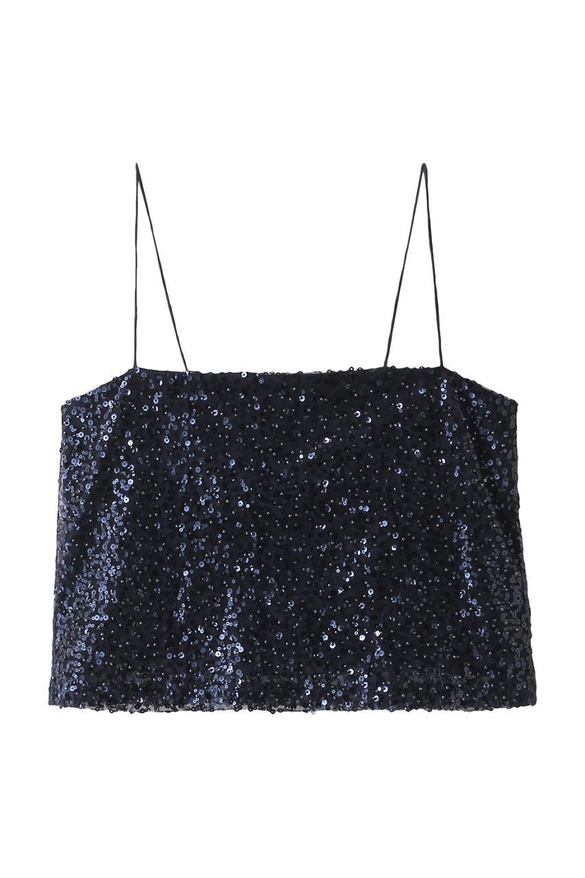 【マリリンムーン/MARILYN MOON】の【SOI-MeME】スパングルビーズキャミソール インテリア・キッズ・メンズ・レディースファッション・服の通販 founy(ファニー) 　ファッション　Fashion　レディースファッション　Fashion for Women　トップス・カットソー　Cut & Sew Tops　キャミソール&ノースリーブ　Camisoles & Sleeveless Tops　シャツ・ブラウス・オフィスカジュアル　Elegant Blouses & Button-Ups　ロングTシャツ・Tシャツ　Longline T-Shirts & Tees　カットソー・ベーシックTシャツ　Cut-and-Sewn Tops / Stretch Tees & Basics　アクセサリー　Fashion Accessories　キャミソール　Camisole, Spaghetti Strap Top　タンク　Tank Top, Sleeveless Top　ラグジュアリー　Luxury, Elegant　ラップ　Wrap, Wrap Design　ネイビー|ID: prp329100004049532 ipo3291000000035531774