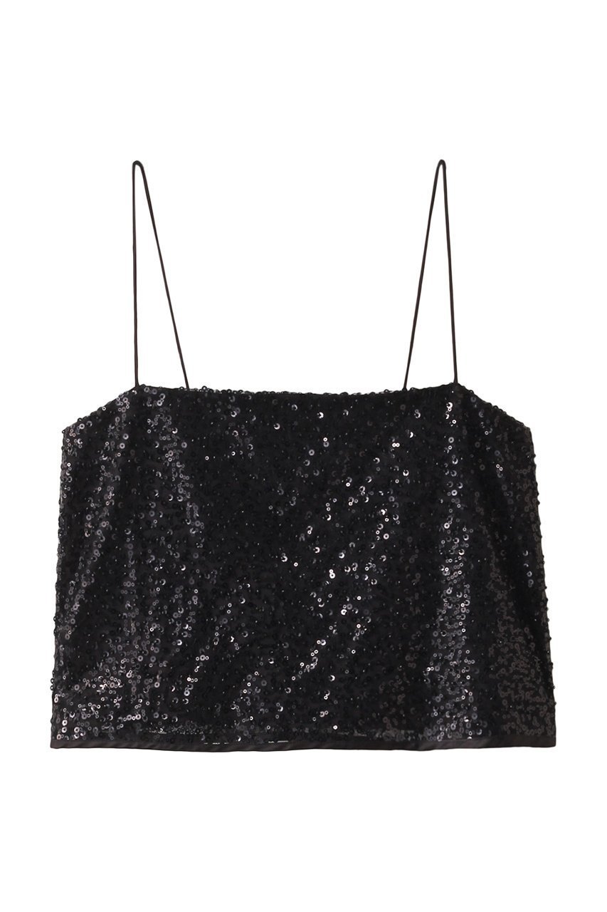 【マリリンムーン/MARILYN MOON】の【SOI-MeME】スパングルビーズキャミソール インテリア・キッズ・メンズ・レディースファッション・服の通販 founy(ファニー) 　ファッション　Fashion　レディースファッション　Fashion for Women　トップス・カットソー　Cut & Sew Tops　キャミソール&ノースリーブ　Camisoles & Sleeveless Tops　シャツ・ブラウス・オフィスカジュアル　Elegant Blouses & Button-Ups　ロングTシャツ・Tシャツ　Longline T-Shirts & Tees　カットソー・ベーシックTシャツ　Cut-and-Sewn Tops / Stretch Tees & Basics　アクセサリー　Fashion Accessories　キャミソール　Camisole, Spaghetti Strap Top　タンク　Tank Top, Sleeveless Top　ラグジュアリー　Luxury, Elegant　ラップ　Wrap, Wrap Design　ブラック|ID: prp329100004049532 ipo3291000000035531775