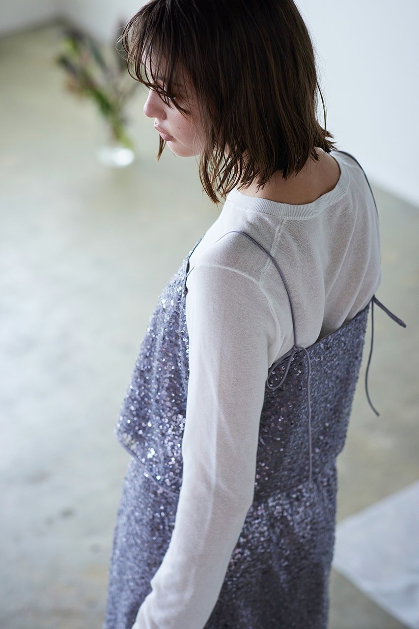 【マリリンムーン/MARILYN MOON】の【SOI-MeME】スパングルビーズキャミソール 人気、トレンドファッション・服の通販 founy(ファニー) 　ファッション　Fashion　レディースファッション　Fashion for Women　トップス・カットソー　Cut & Sew Tops　キャミソール&ノースリーブ　Camisoles & Sleeveless Tops　シャツ・ブラウス・オフィスカジュアル　Elegant Blouses & Button-Ups　ロングTシャツ・Tシャツ　Longline T-Shirts & Tees　カットソー・ベーシックTシャツ　Cut-and-Sewn Tops / Stretch Tees & Basics　アクセサリー　Fashion Accessories　キャミソール　Camisole, Spaghetti Strap Top　タンク　Tank Top, Sleeveless Top　ラグジュアリー　Luxury, Elegant　ラップ　Wrap, Wrap Design　other-7|ID: prp329100004049532 ipo3291000000035640730