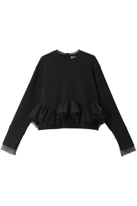 【マリリンムーン/MARILYN MOON】の【SOI-MeME】タフタスパイラルラッフルカットソートップス 人気、トレンドファッション・服の通販 founy(ファニー) ファッション Fashion レディースファッション Fashion for Women トップス・カットソー Cut & Sew Tops シャツ・ブラウス・オフィスカジュアル Elegant Blouses & Button-Ups ロングTシャツ・Tシャツ Longline T-Shirts & Tees カットソー・ベーシックTシャツ Cut-and-Sewn Tops / Stretch Tees & Basics シアー Sheer, See-Through ショート Short, Short Length スリーブ Sleeve, Long Sleeve / Short Sleeve トレンド Trend, Trending Now パーティ Party, Party Style ボトム Bottoms, Lower Wear ロング Long, Long-Length |ID:prp329100004049533