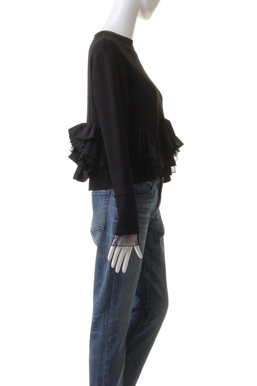 【マリリンムーン/MARILYN MOON】の【SOI-MeME】タフタスパイラルラッフルカットソートップス 人気、トレンドファッション・服の通販 founy(ファニー) 　ファッション　Fashion　レディースファッション　Fashion for Women　トップス・カットソー　Cut & Sew Tops　シャツ・ブラウス・オフィスカジュアル　Elegant Blouses & Button-Ups　ロングTシャツ・Tシャツ　Longline T-Shirts & Tees　カットソー・ベーシックTシャツ　Cut-and-Sewn Tops / Stretch Tees & Basics　シアー　Sheer, See-Through　ショート　Short, Short Length　スリーブ　Sleeve, Long Sleeve / Short Sleeve　トレンド　Trend, Trending Now　パーティ　Party, Party Style　ボトム　Bottoms, Lower Wear　ロング　Long, Long-Length　other-3|ID: prp329100004049533 ipo3291000000032899393