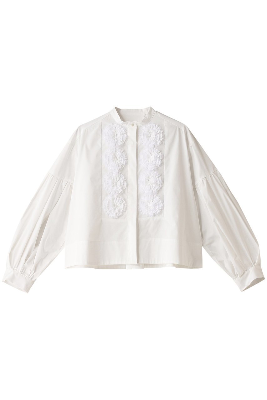 【マリリンムーン/MARILYN MOON】の【SOI-MeME】ドラマティックタックモチーフブラウス インテリア・キッズ・メンズ・レディースファッション・服の通販 founy(ファニー) ファッション Fashion レディースファッション Fashion for Women トップス・カットソー Cut & Sew Tops シャツ・ブラウス・オフィスカジュアル Elegant Blouses & Button-Ups ショート Short, Short Length スリーブ Sleeve, Long Sleeve / Short Sleeve トレンド Trend, Trending Now フロント Front, Front Design モチーフ Motif, Design Theme ロング Long, Long-Length ワイド Wide, Wide Fit ホワイト|ID: prp329100004049535 ipo3291000000032900278