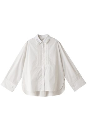 【マリリンムーン/MARILYN MOON】の【SOI-MeME】フリンジビーズモチーフスパングル2wayスリーブシャツ 人気、トレンドファッション・服の通販 founy(ファニー) ファッション Fashion レディースファッション Fashion for Women トップス・カットソー Cut & Sew Tops シャツ・ブラウス・オフィスカジュアル Elegant Blouses & Button-Ups スリーブ Sleeve, Long Sleeve / Short Sleeve デニム Denim, Jeans Material リュクス Luxury, Elegant, High-End, Chic リラックス Relax, Relaxed Fit ロング Long, Long-Length エレガント 上品 Elegant |ID:prp329100004049537