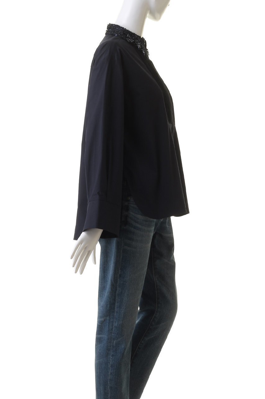 【マリリンムーン/MARILYN MOON】の【SOI-MeME】フリンジビーズモチーフスパングル2wayスリーブシャツ 人気、トレンドファッション・服の通販 founy(ファニー) 　ファッション　Fashion　レディースファッション　Fashion for Women　トップス・カットソー　Cut & Sew Tops　シャツ・ブラウス・オフィスカジュアル　Elegant Blouses & Button-Ups　スリーブ　Sleeve, Long Sleeve / Short Sleeve　デニム　Denim, Jeans Material　リュクス　Luxury, Elegant, High-End, Chic　リラックス　Relax, Relaxed Fit　ロング　Long, Long-Length　エレガント 上品　Elegant　other-3|ID: prp329100004049537 ipo3291000000035488776