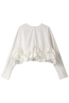 【マリリンムーン/MARILYN MOON】の2wayスパイラルタフタブラウス 人気、トレンドファッション・服の通販 founy(ファニー) ファッション Fashion レディースファッション Fashion for Women トップス・カットソー Cut & Sew Tops シャツ・ブラウス・オフィスカジュアル Elegant Blouses & Button-Ups ショート Short, Short Length シンプル Simple, Minimal スリーブ Sleeve, Long Sleeve / Short Sleeve タフタ Taffeta, Structured Fabric フリル Frill, Ruffle ロング Long, Long-Length エレガント 上品 Elegant thumbnail ホワイト|ID: prp329100004049539 ipo3291000000032899831