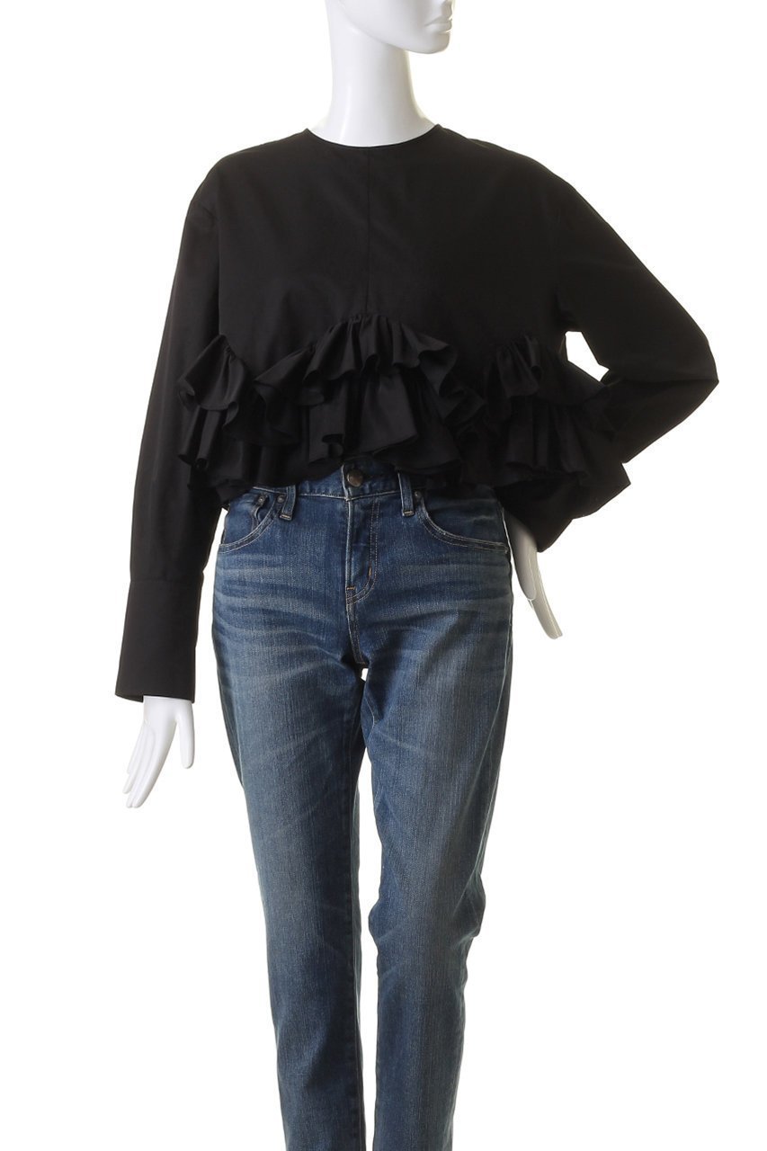 【マリリンムーン/MARILYN MOON】の2wayスパイラルタフタブラウス 人気、トレンドファッション・服の通販 founy(ファニー) 　ファッション　Fashion　レディースファッション　Fashion for Women　トップス・カットソー　Cut & Sew Tops　シャツ・ブラウス・オフィスカジュアル　Elegant Blouses & Button-Ups　ショート　Short, Short Length　シンプル　Simple, Minimal　スリーブ　Sleeve, Long Sleeve / Short Sleeve　タフタ　Taffeta, Structured Fabric　フリル　Frill, Ruffle　ロング　Long, Long-Length　エレガント 上品　Elegant　other-2|ID: prp329100004049539 ipo3291000000032899838