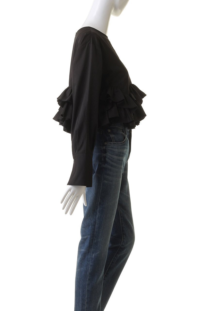 【マリリンムーン/MARILYN MOON】の2wayスパイラルタフタブラウス 人気、トレンドファッション・服の通販 founy(ファニー) 　ファッション　Fashion　レディースファッション　Fashion for Women　トップス・カットソー　Cut & Sew Tops　シャツ・ブラウス・オフィスカジュアル　Elegant Blouses & Button-Ups　ショート　Short, Short Length　シンプル　Simple, Minimal　スリーブ　Sleeve, Long Sleeve / Short Sleeve　タフタ　Taffeta, Structured Fabric　フリル　Frill, Ruffle　ロング　Long, Long-Length　エレガント 上品　Elegant　other-3|ID: prp329100004049539 ipo3291000000032899841