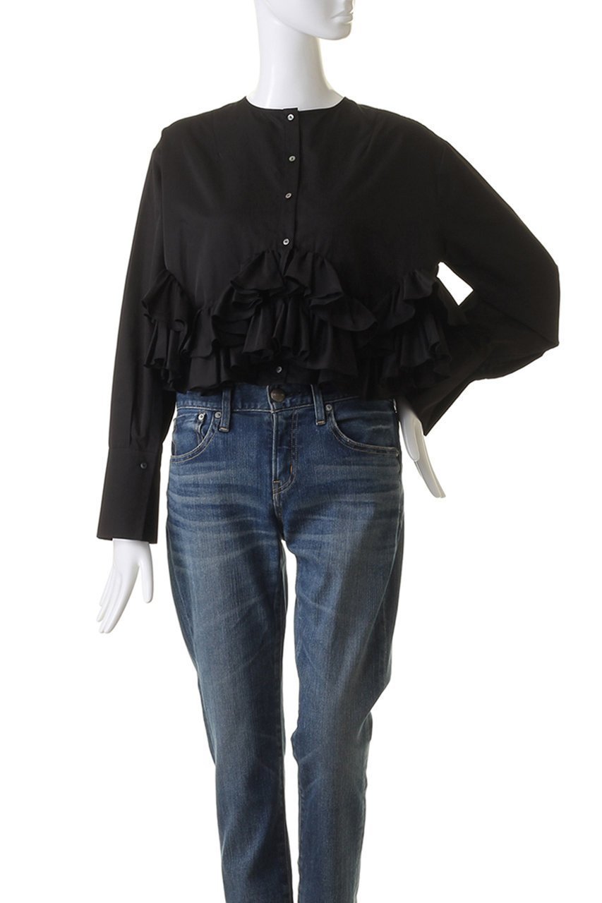 【マリリンムーン/MARILYN MOON】の2wayスパイラルタフタブラウス 人気、トレンドファッション・服の通販 founy(ファニー) 　ファッション　Fashion　レディースファッション　Fashion for Women　トップス・カットソー　Cut & Sew Tops　シャツ・ブラウス・オフィスカジュアル　Elegant Blouses & Button-Ups　ショート　Short, Short Length　シンプル　Simple, Minimal　スリーブ　Sleeve, Long Sleeve / Short Sleeve　タフタ　Taffeta, Structured Fabric　フリル　Frill, Ruffle　ロング　Long, Long-Length　エレガント 上品　Elegant　other-6|ID: prp329100004049539 ipo3291000000032899850