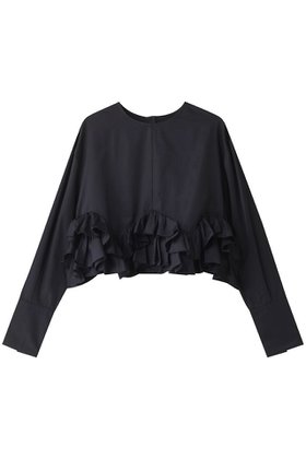 【マリリンムーン/MARILYN MOON】 2wayスパイラルタフタブラウス人気、トレンドファッション・服の通販 founy(ファニー) ファッション Fashion レディースファッション Fashion for Women トップス・カットソー Cut & Sew Tops シャツ・ブラウス・オフィスカジュアル Elegant Blouses & Button-Ups ショート Short, Short Length シンプル Simple, Minimal スリーブ Sleeve, Long Sleeve / Short Sleeve タフタ Taffeta, Structured Fabric フリル Frill, Ruffle ロング Long, Long-Length エレガント 上品 Elegant |ID:prp329100004049539