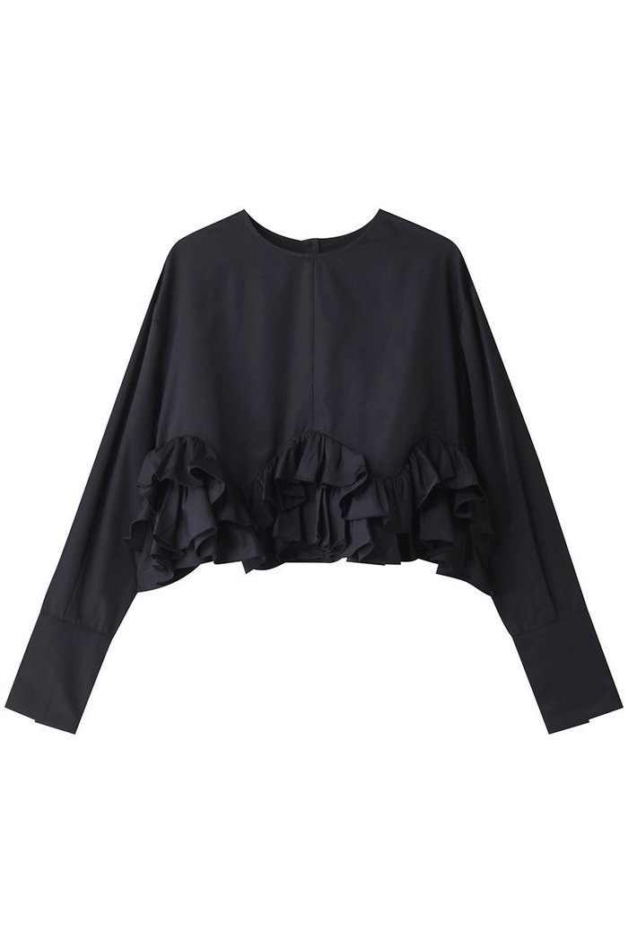 【マリリンムーン/MARILYN MOON】の2wayスパイラルタフタブラウス インテリア・キッズ・メンズ・レディースファッション・服の通販 founy(ファニー) https://founy.com/ ファッション Fashion レディースファッション Fashion for Women トップス・カットソー Cut & Sew Tops シャツ・ブラウス・オフィスカジュアル Elegant Blouses & Button-Ups ショート Short, Short Length シンプル Simple, Minimal スリーブ Sleeve, Long Sleeve / Short Sleeve タフタ Taffeta, Structured Fabric フリル Frill, Ruffle ロング Long, Long-Length エレガント 上品 Elegant |ID: prp329100004049539 ipo3291000000036221113